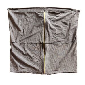 Lululemon Vinyasa Wrap Zip Neck Scarf black/gray/white with gold zipper